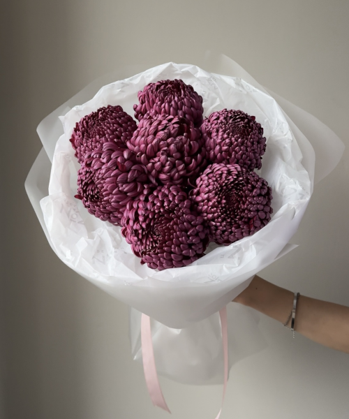 Букет из хризантем #3734 - Цветочный21