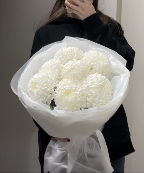 Букет из хризантем #3736 - Цветочный21