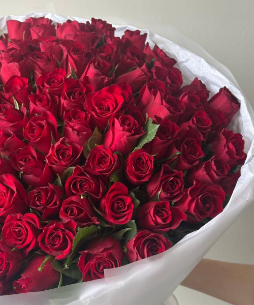 Букет из 51 красной розы #3864 - Цветочный21