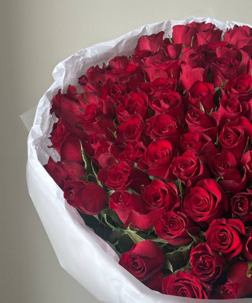 Букет из 101 красной розы #3865 - Цветочный21