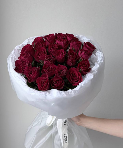 Букет из 25 красных роз #3862 - Цветочный21