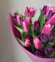 Бкет микс из 51 сиреневых тюльпанов #3859