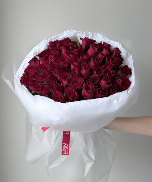 Букет из 51 красной розы #3864 - Цветочный21