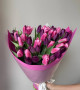 Бкет микс из 51 сиреневых тюльпанов #3859