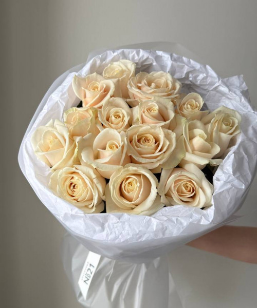 Букет из 15 нежных роз #3825 - Цветочный21