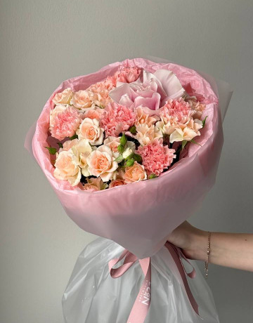 Нежный букет из роз #3851