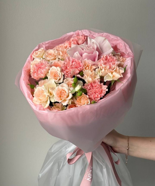 Нежный букет из роз #3851 - Цветочный21