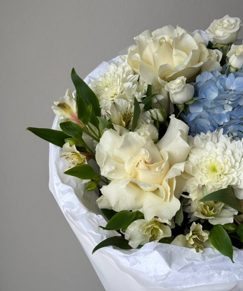 Букет в нежно-голубых оттенках #3848 - Цветочный21