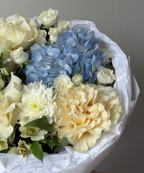 Букет в нежно-голубых оттенках #3848 - Цветочный21