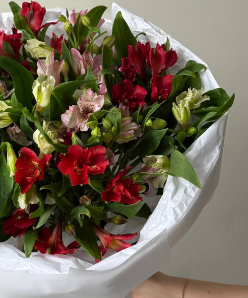 Букет из 15 альстромерий микс  #3855 - Цветочный21