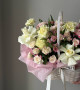 Композиция французских роз,гвоздик,альстромерий и кустовой розы #3799