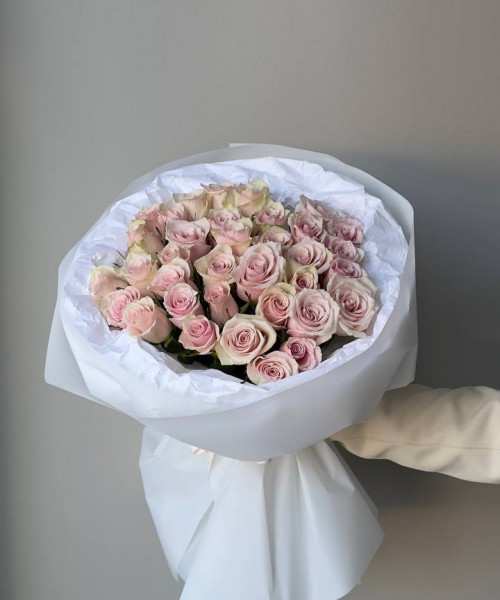 Букет из 35 нежно-розовых роз  #3805 - Цветочный21