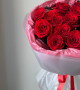 Букет из 15 красных роз 50 см #3725