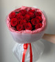 Букет из 15 красных роз 50 см #3725