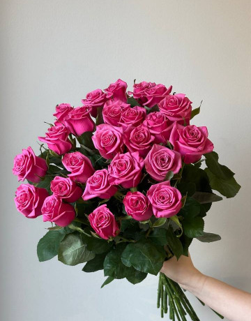 Букет из 25 розовых роз #3874