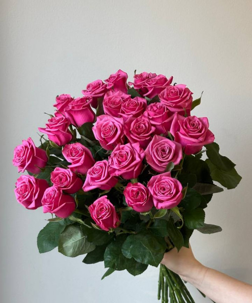Букет из 25 розовых роз #3874 - Цветочный21