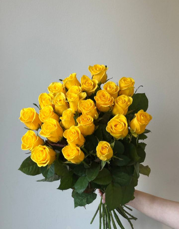 Букет из 25 желтых роз #3872