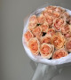 Моно букет из 15 персиковых роз #3689