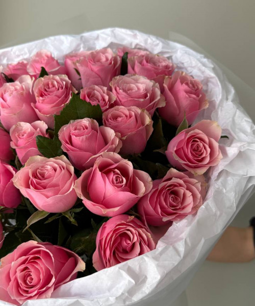 Букет из 25 розовых роз #3830 - Цветочный21