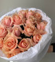 Букет из 15 персиковых роз #3832