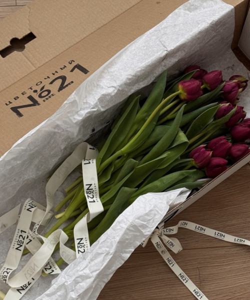 Охапка из 35 тюльпанов #3134 - Цветочный21