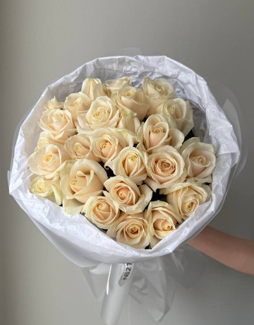 Букет из 25 нежных роз #3826