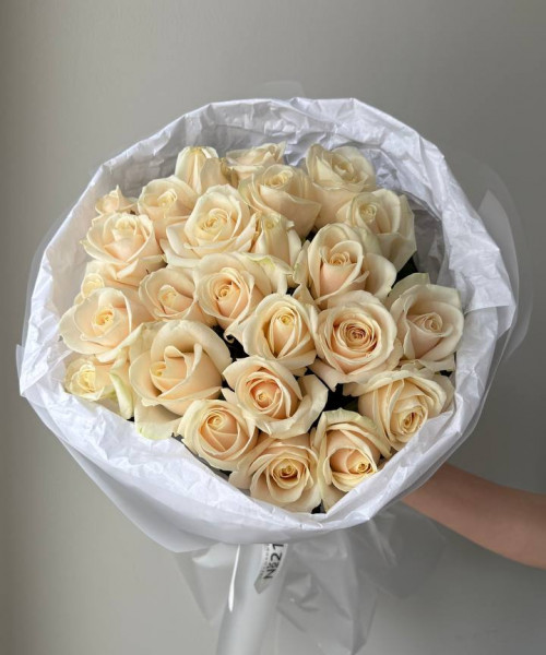 Букет из 25 нежных роз #3826 - Цветочный21
