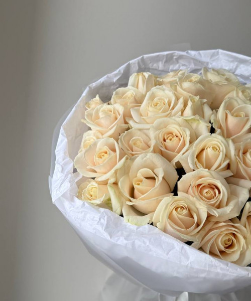 Букет из 25 нежных роз #3826 - Цветочный21