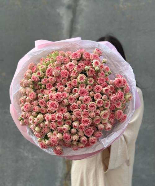 Букет из 51 кустовой розы #3680 - Цветочный21