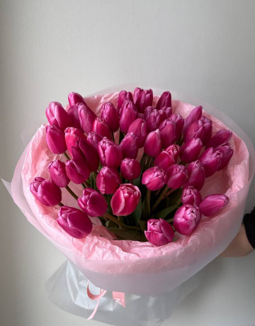 Букет из 51 тюльпана #3823