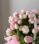 Корзина из 75 пионовидных тюльпанов #3821