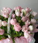 Корзина из 75 пионовидных тюльпанов #3821