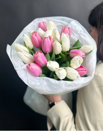 Монобукет из 25 тюльпанов #3588