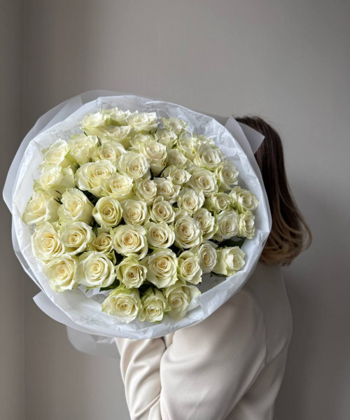 Букет из 51 розы 40см #3745 - Цветочный21