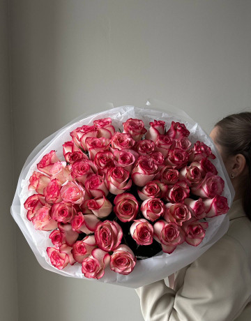 Букет из 51 розовой розы 40 см #3756