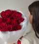 Букет из 15 красных роз 40 см