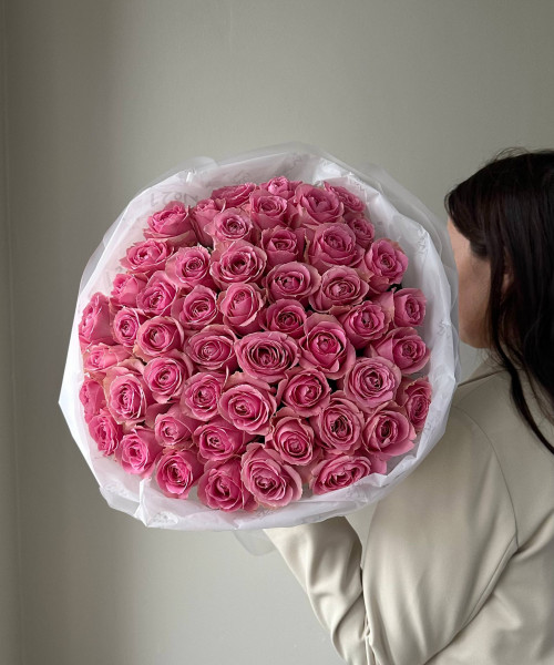 Букет из 51 розовой розы #3763 - Цветочный21
