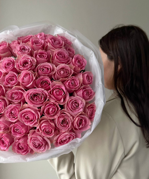 Букет из 51 розовой розы #3763 - Цветочный21