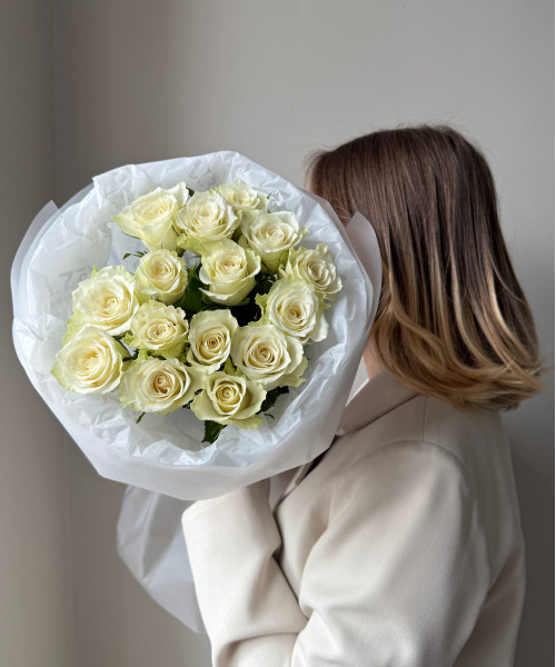 Букет из 15 кенийских роз #3753 - Цветочный21