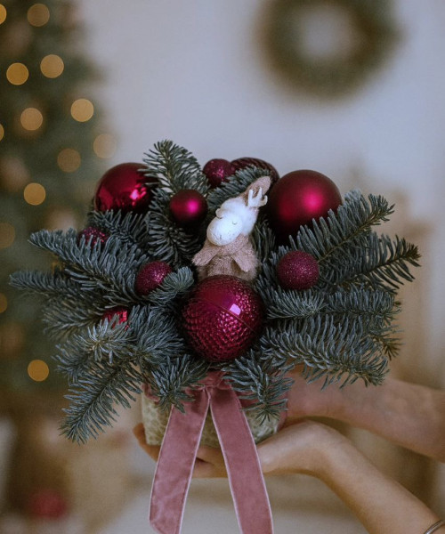 Новогодняя композиция #3775 - Цветочный21