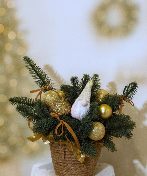 Новогодняя композиция #3781 - Цветочный21