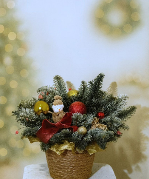 Новогодняя композиция #3780 - Цветочный21